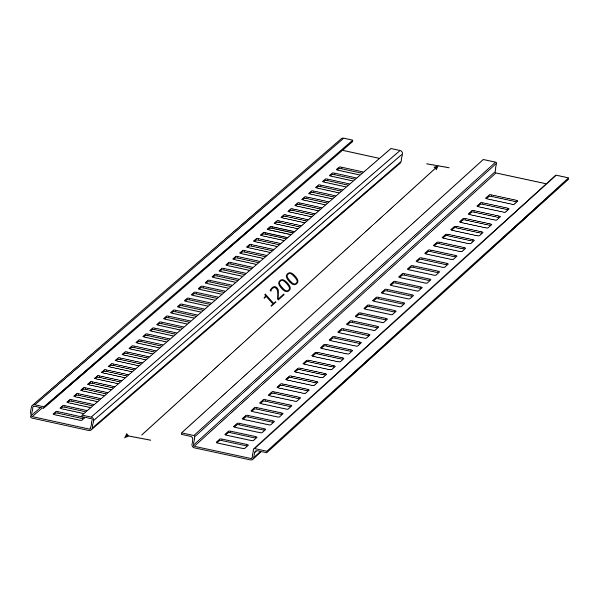 Galvanized multi-hole U-profile bar