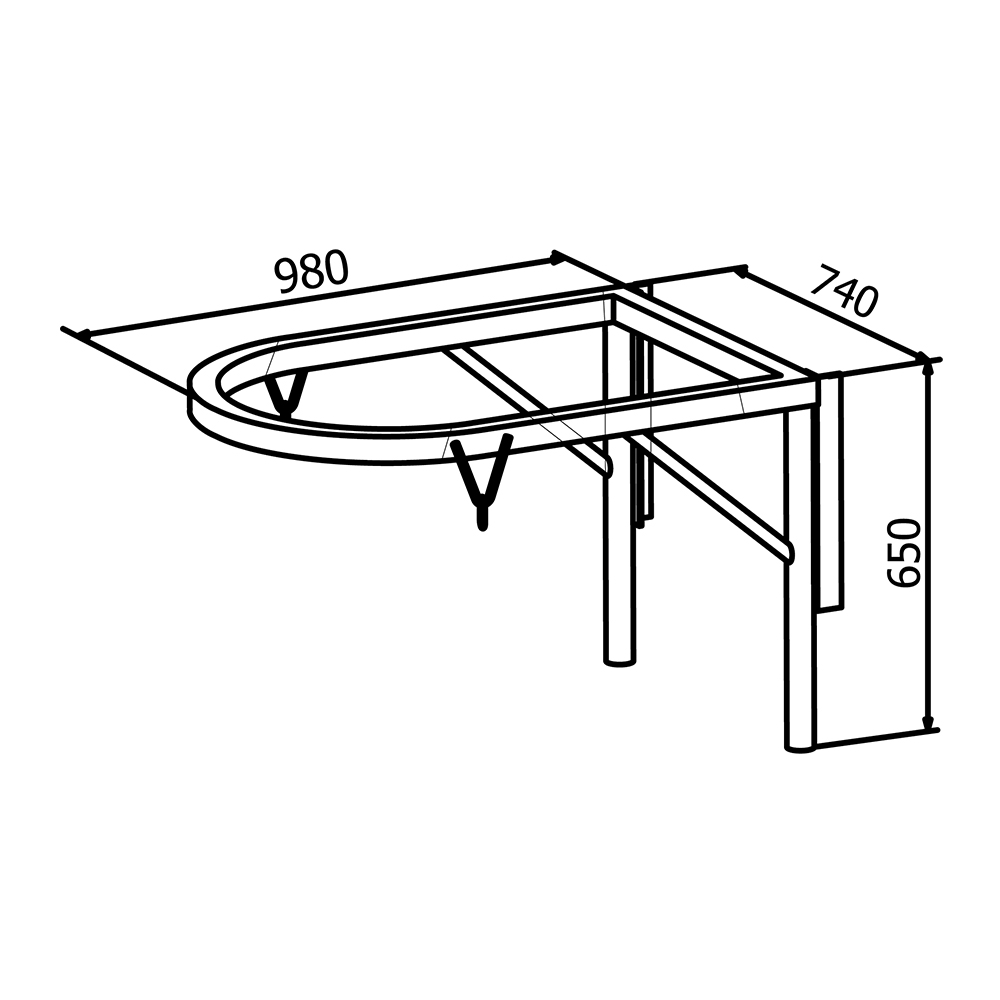 Debris chute hopper support frame — site equipment
