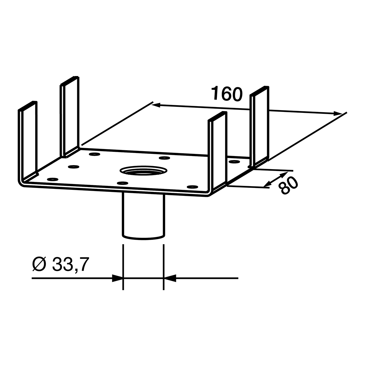 Galvanized multipurpose fork head