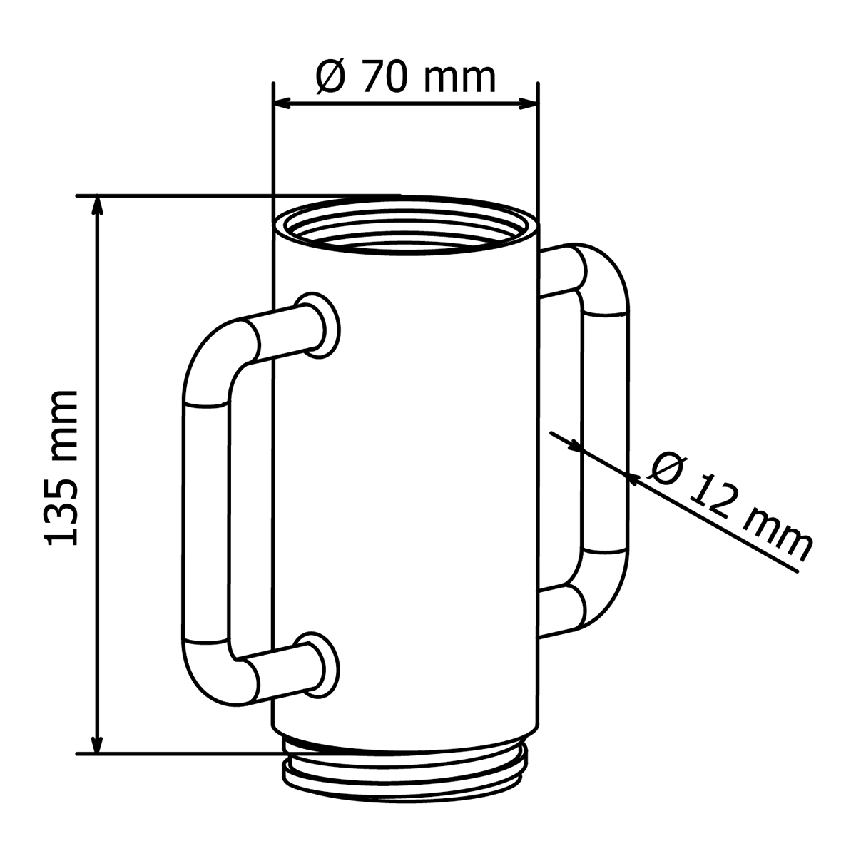 Complete threaded nut for shoring prop