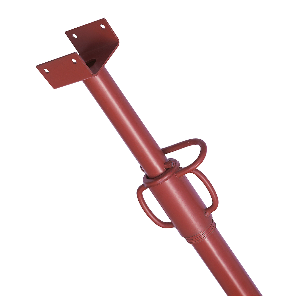 Steel shoring prop with fork head