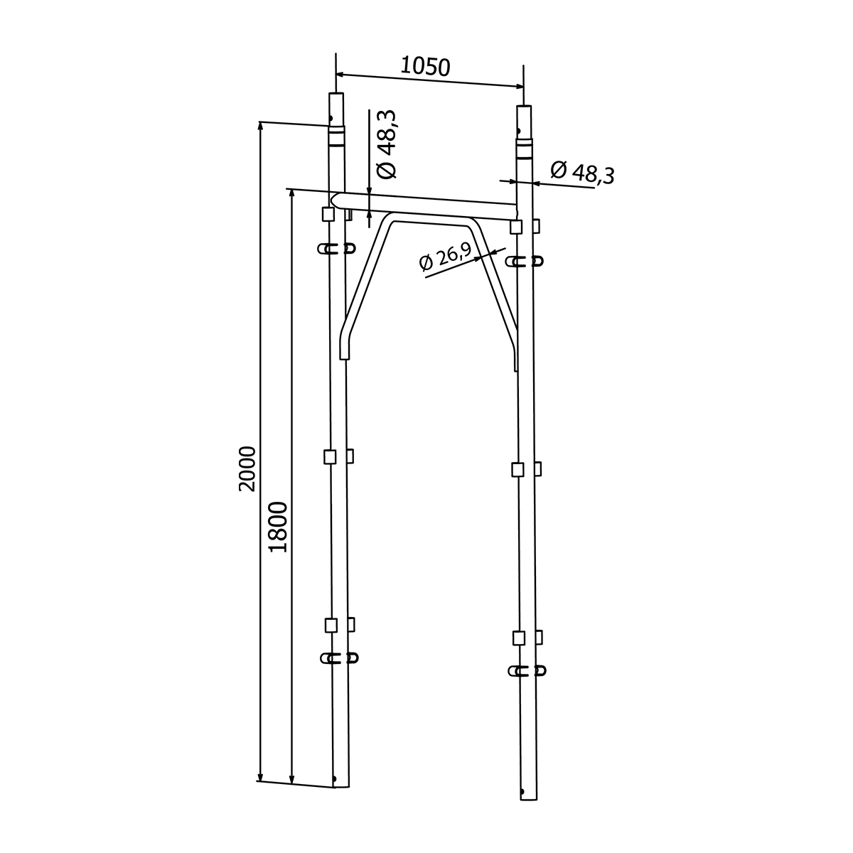 Standard frame — bushing system