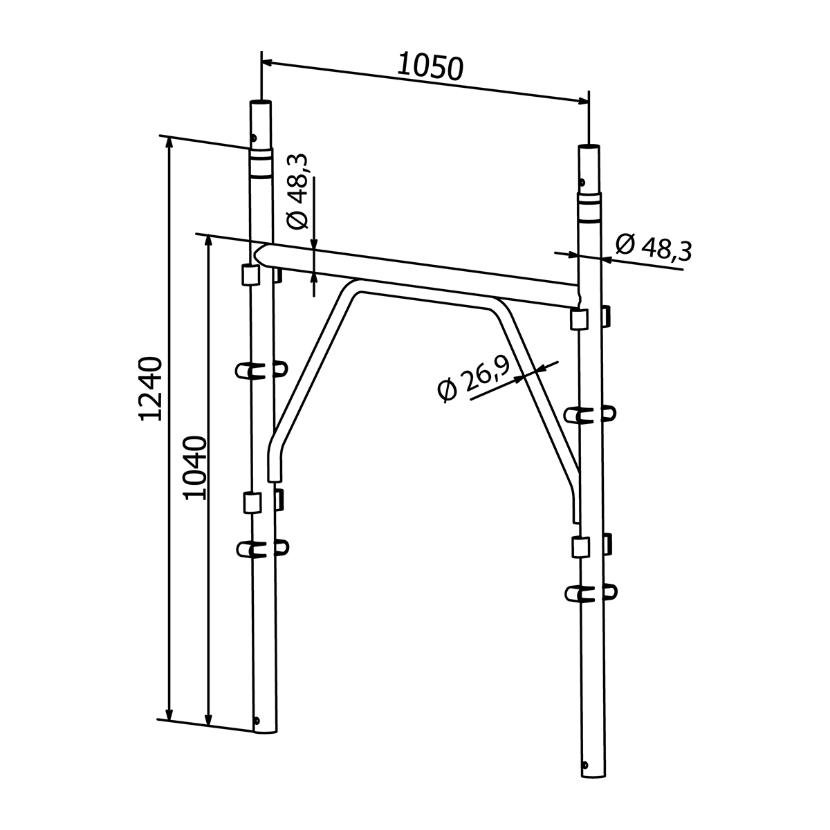 Half frame — bushing system
