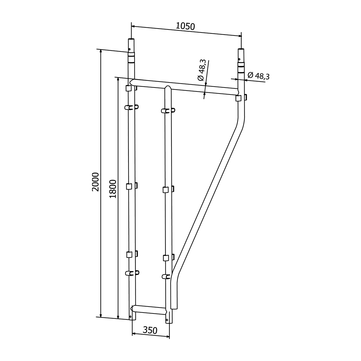 Narrow starter frame, upper element — bushing system