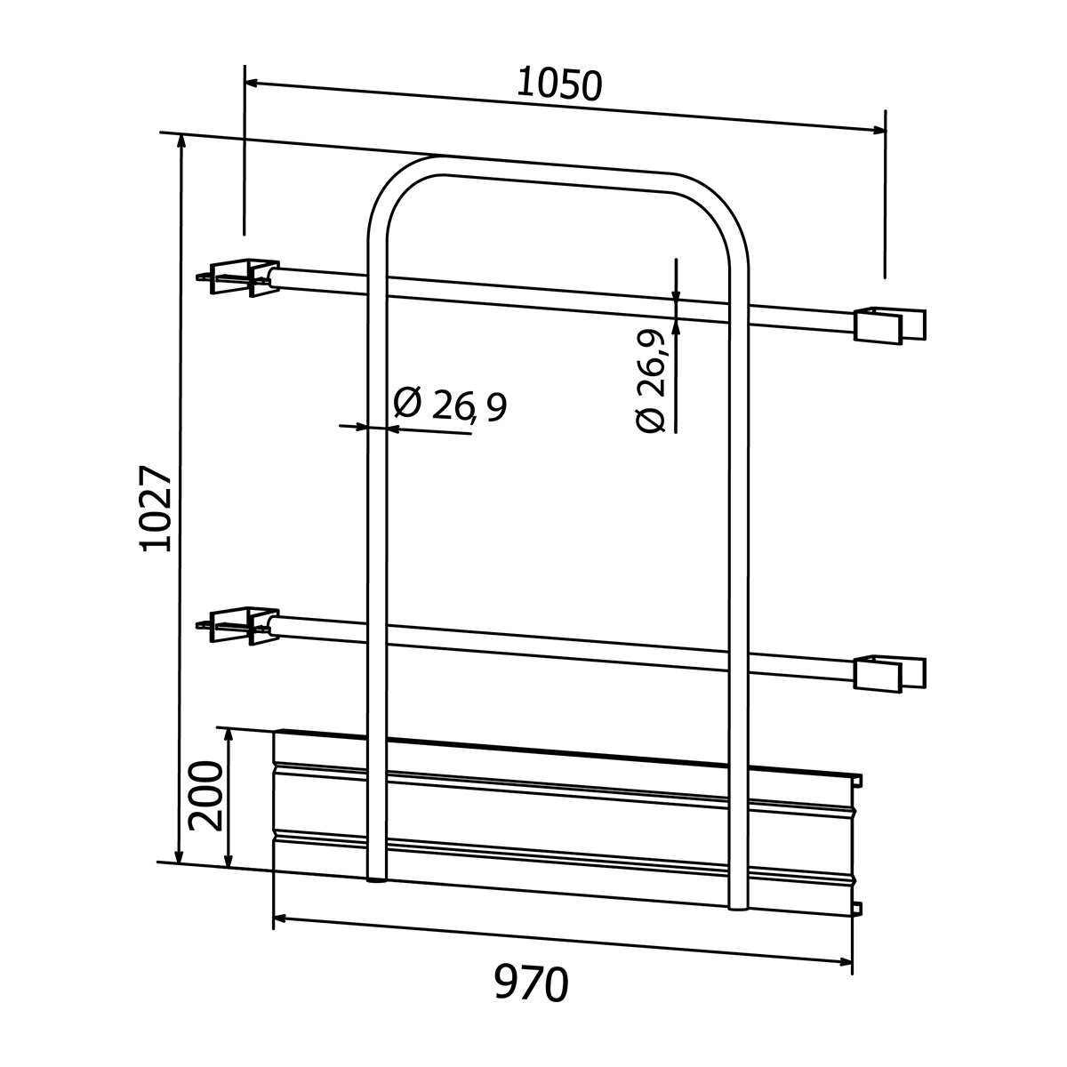 Double side guardrail