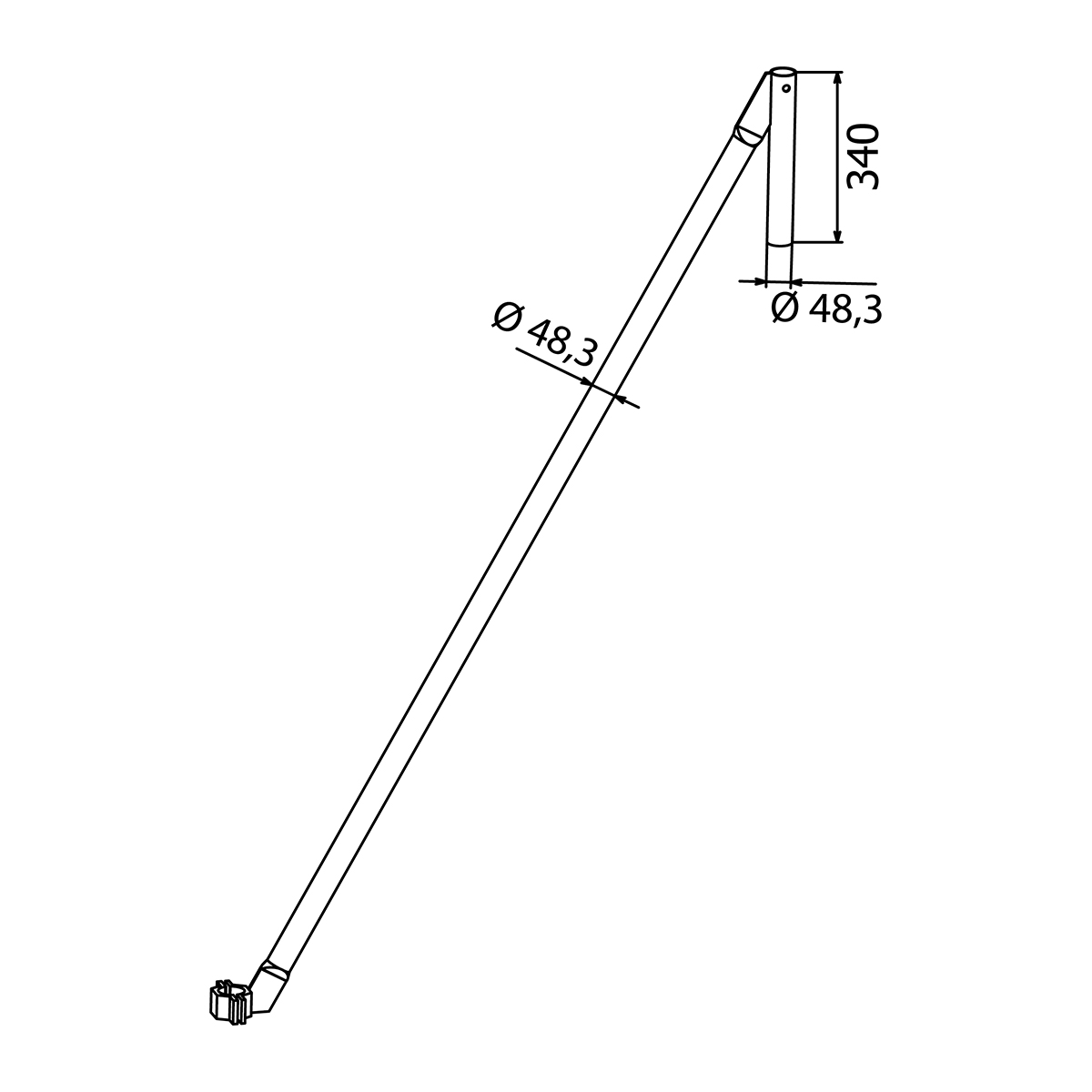 Support extension for guardrail post