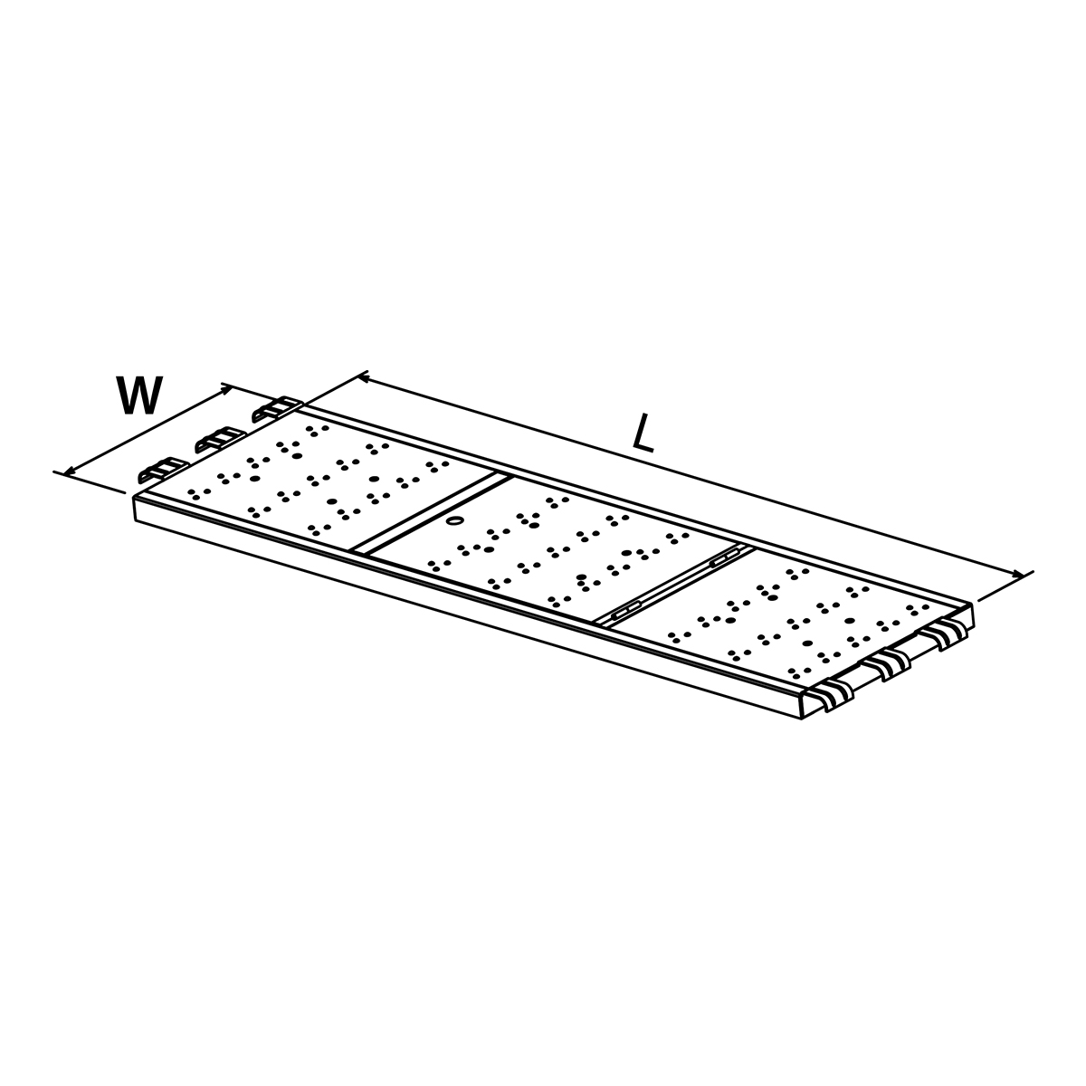 Galvanized 50 cm access deck with hatch
