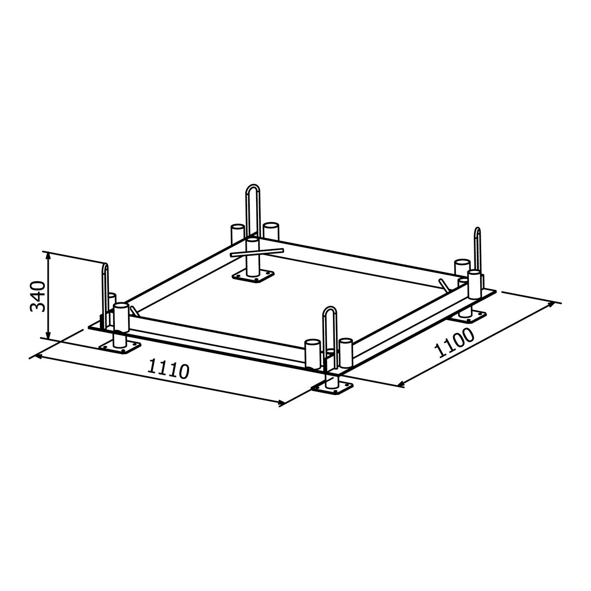 Storage rack for 36 pin-system frames