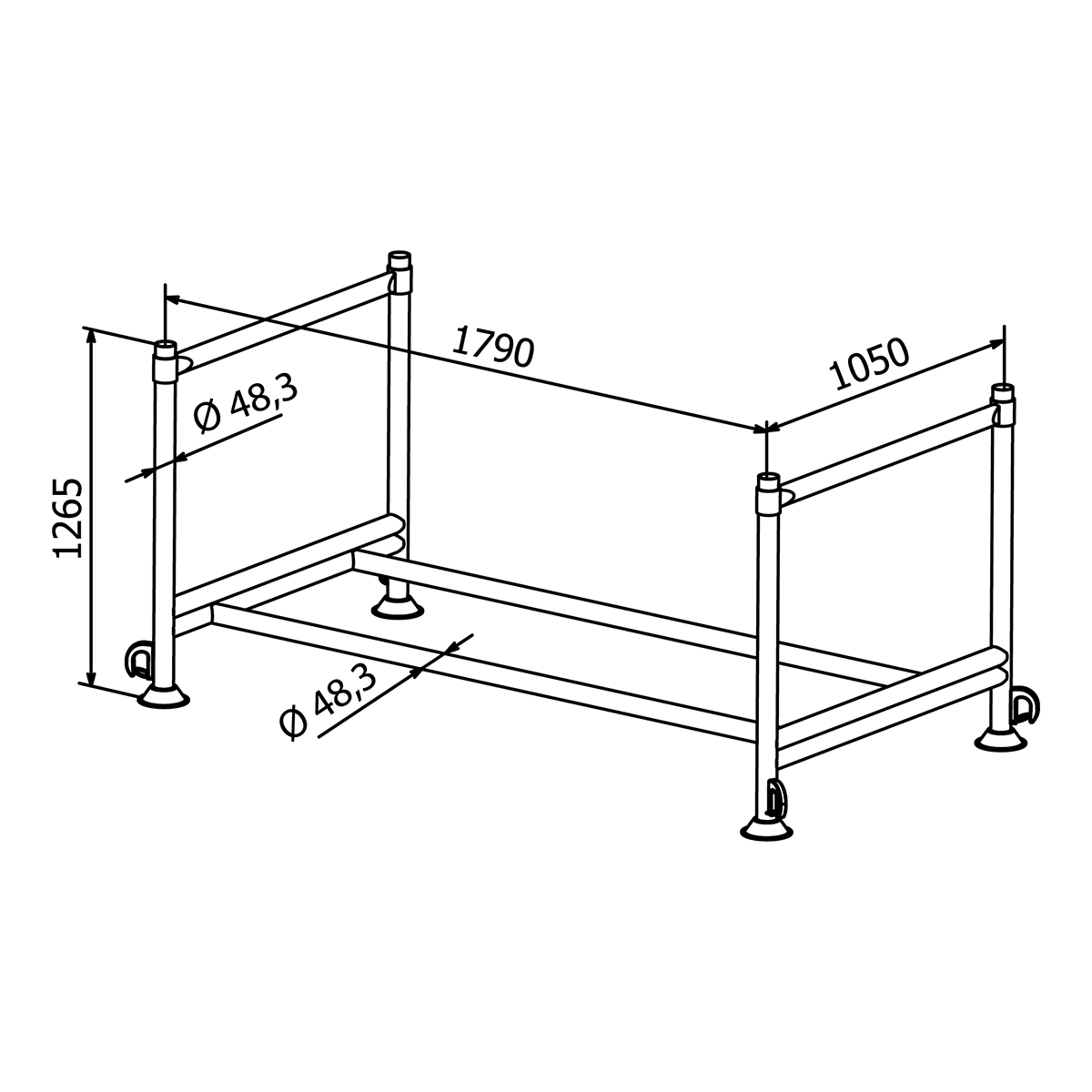 Storage rack for 40 steel decks