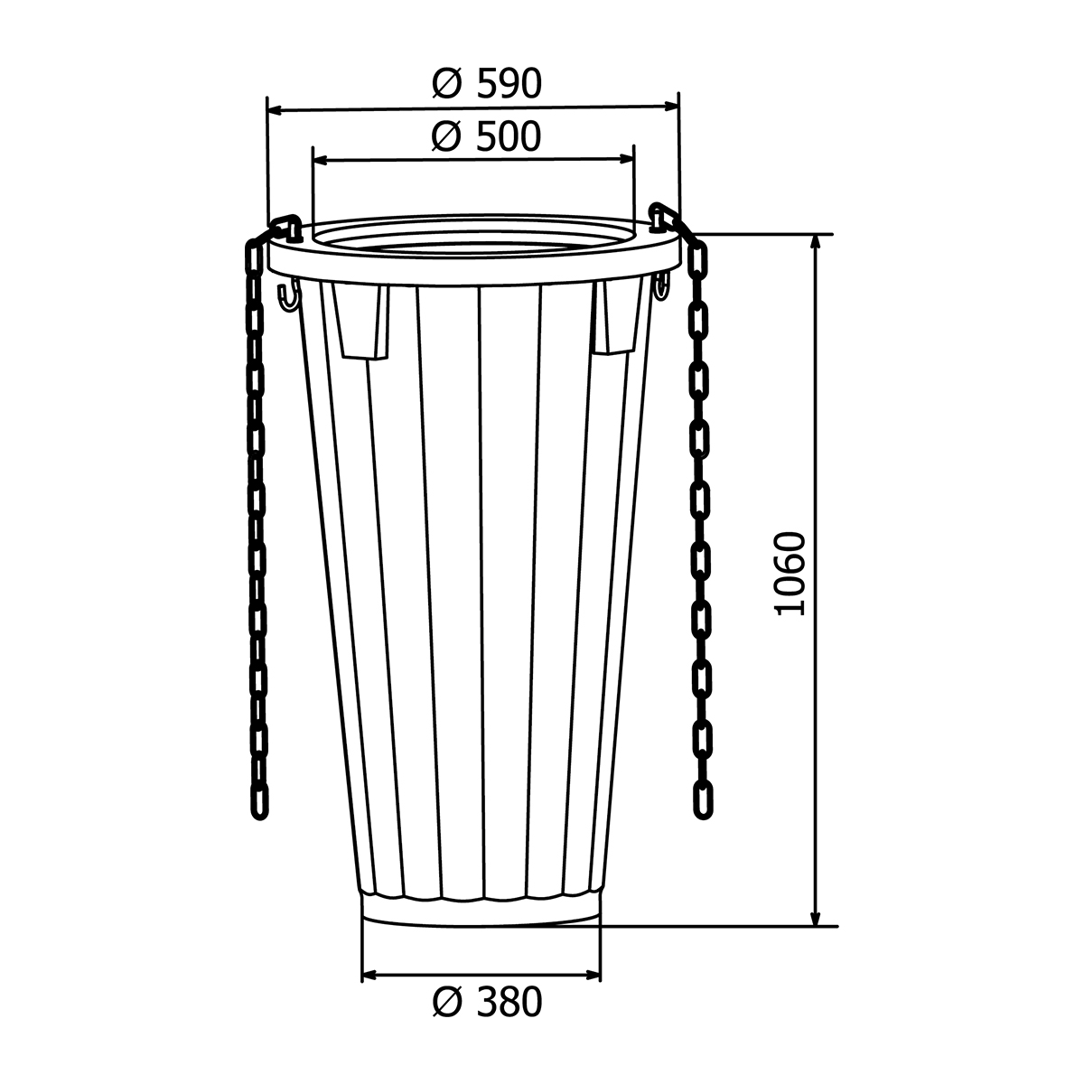 Debris chute section — scaffolding accessories