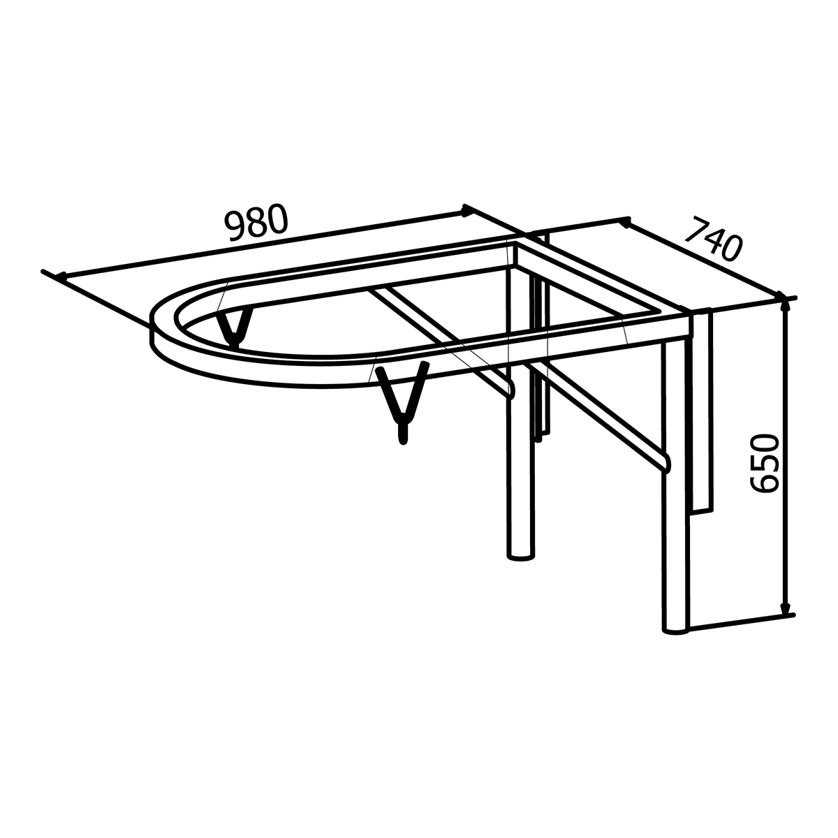 Debris chute hopper support frame — scaffolding accessories