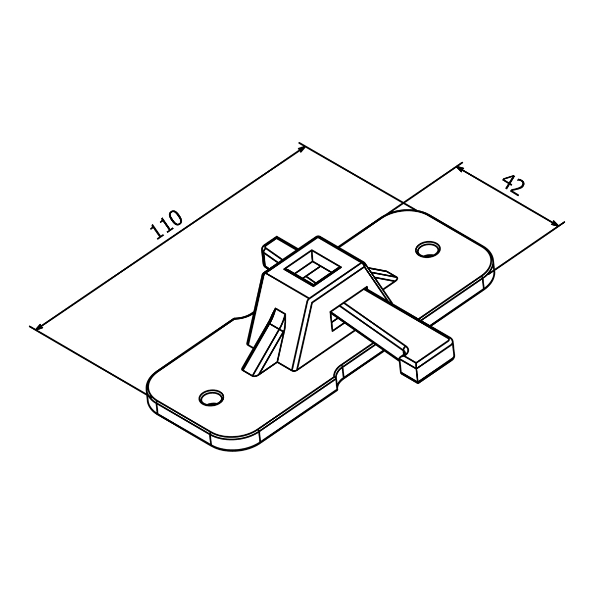 Rapid clamp for formwork, wedge type Ø 6–10 mm