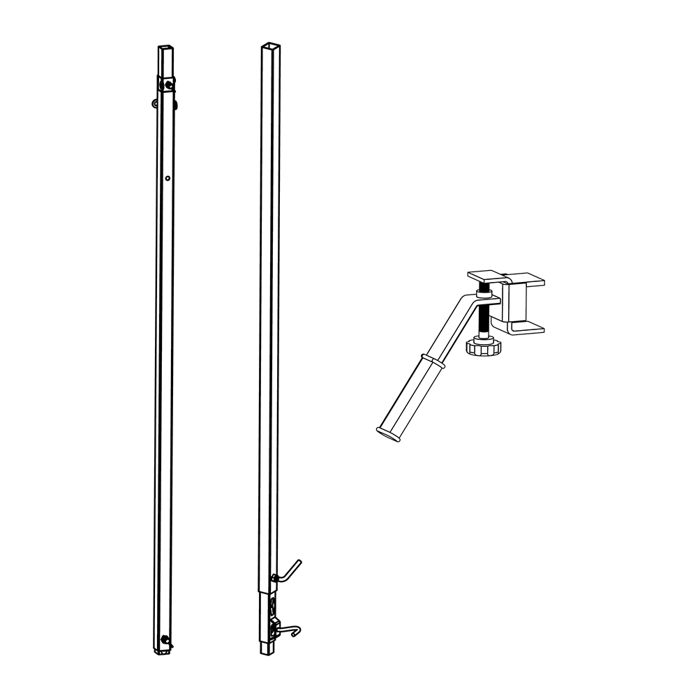 Spring wall ruler, with or without pedal